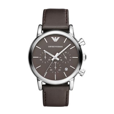 emporio armani men's black ceramic bracelet watch