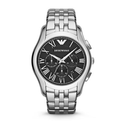 armani exchange silver mens watch