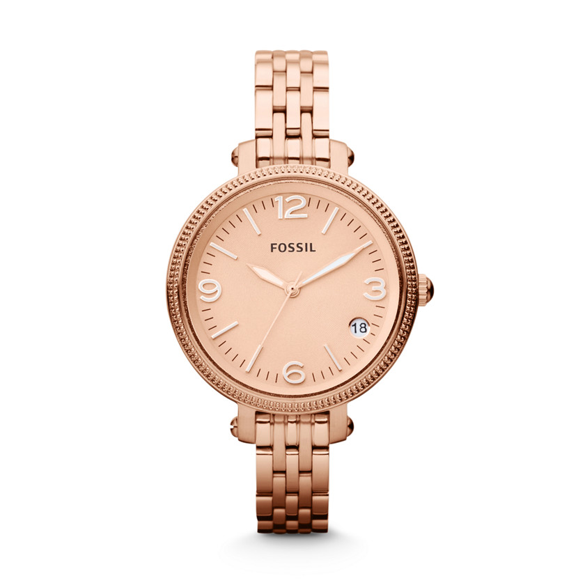 Fossil Womens Heather Mid Size Stainless Steel Watch – Rose ES3182