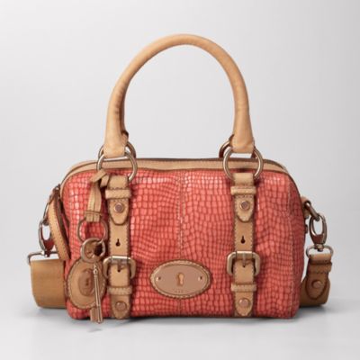 fossil pink satchel