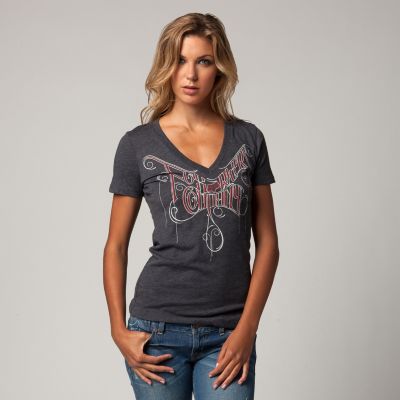 Fox Sideswipe Vneck Tee