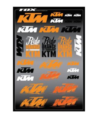 Fox KTM Sticker Sheet