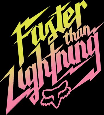 Fox Faster Than Lightning Sticker
