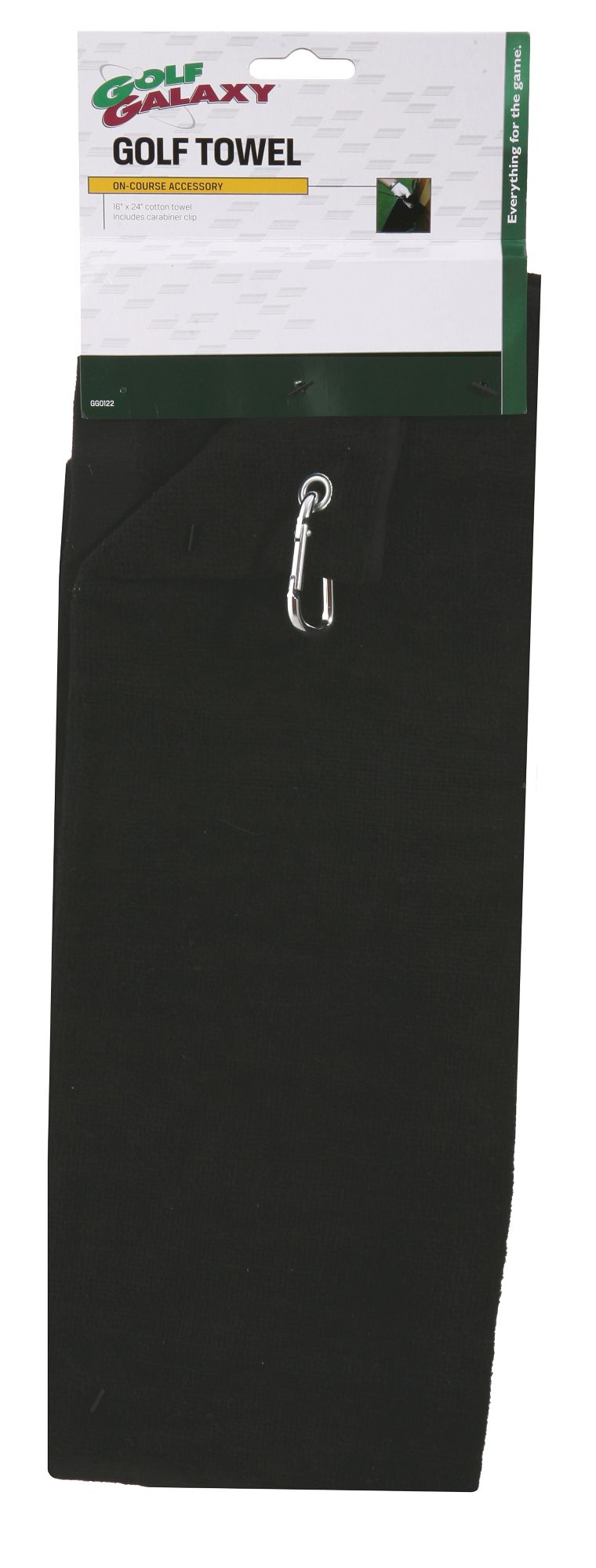 Golf Galaxy 16x25 Carabiner Towel - Black