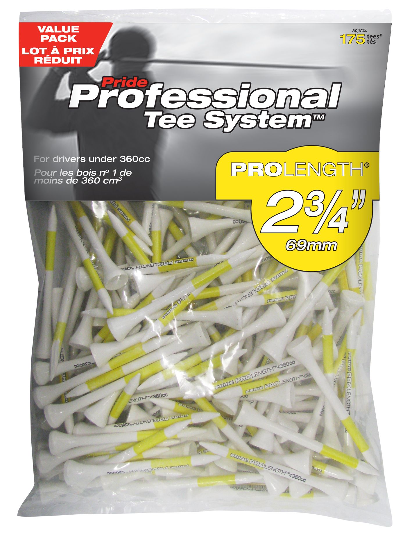 Pride Professional PTS 2 3/4" Tees - 175 Count