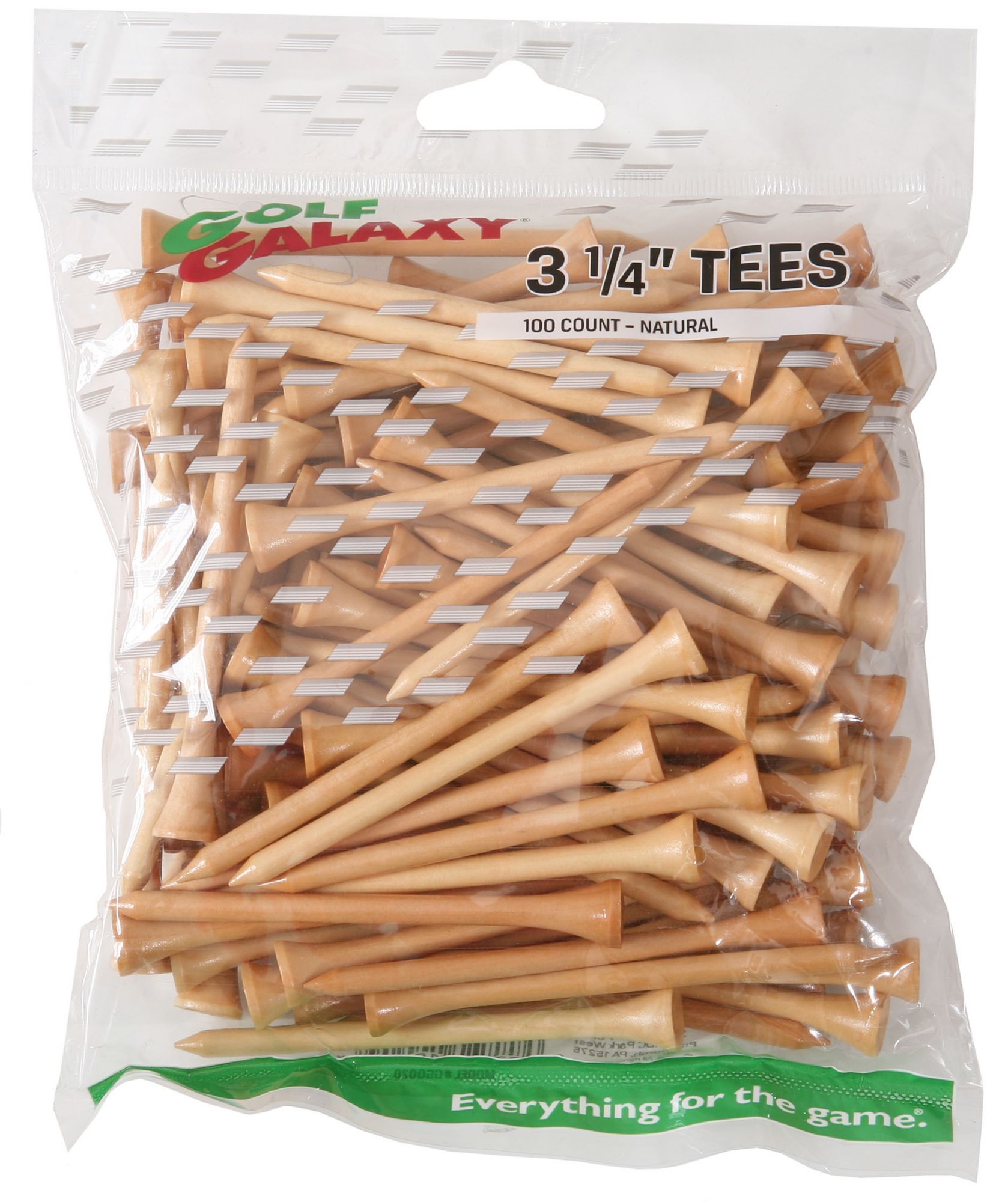 Golf Galaxy 3 1/4" Natural Golf Tees - 100 count