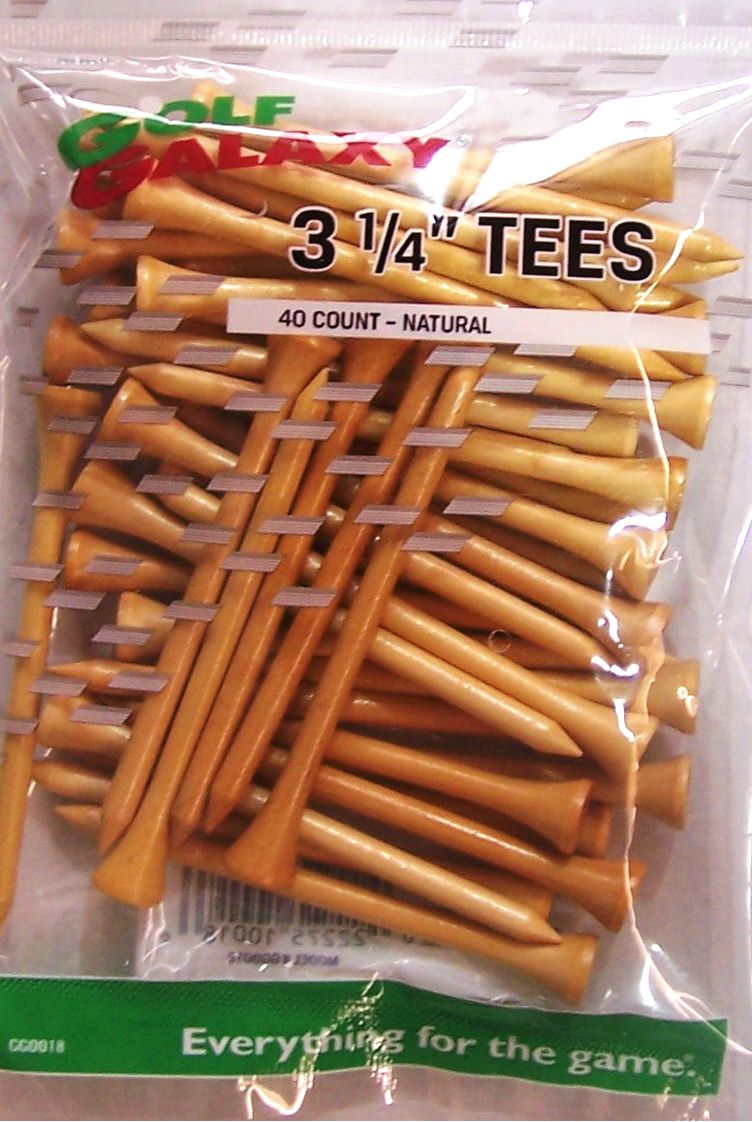 Golf Galaxy 3 1/4" Natural Golf Tees - 40 count
