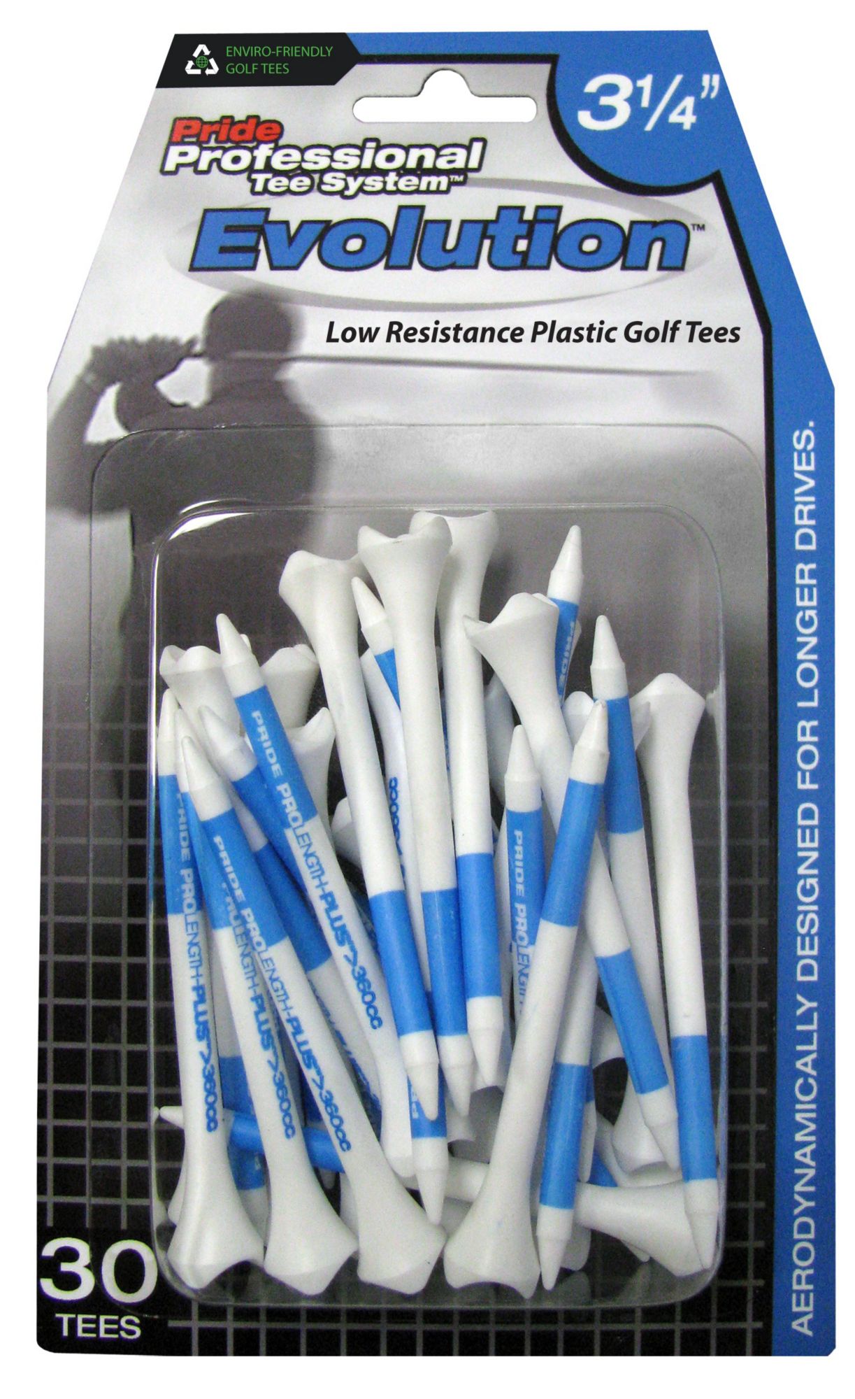 Pride Professional 3 1/4" Evolution Golf Tees - 30 Count