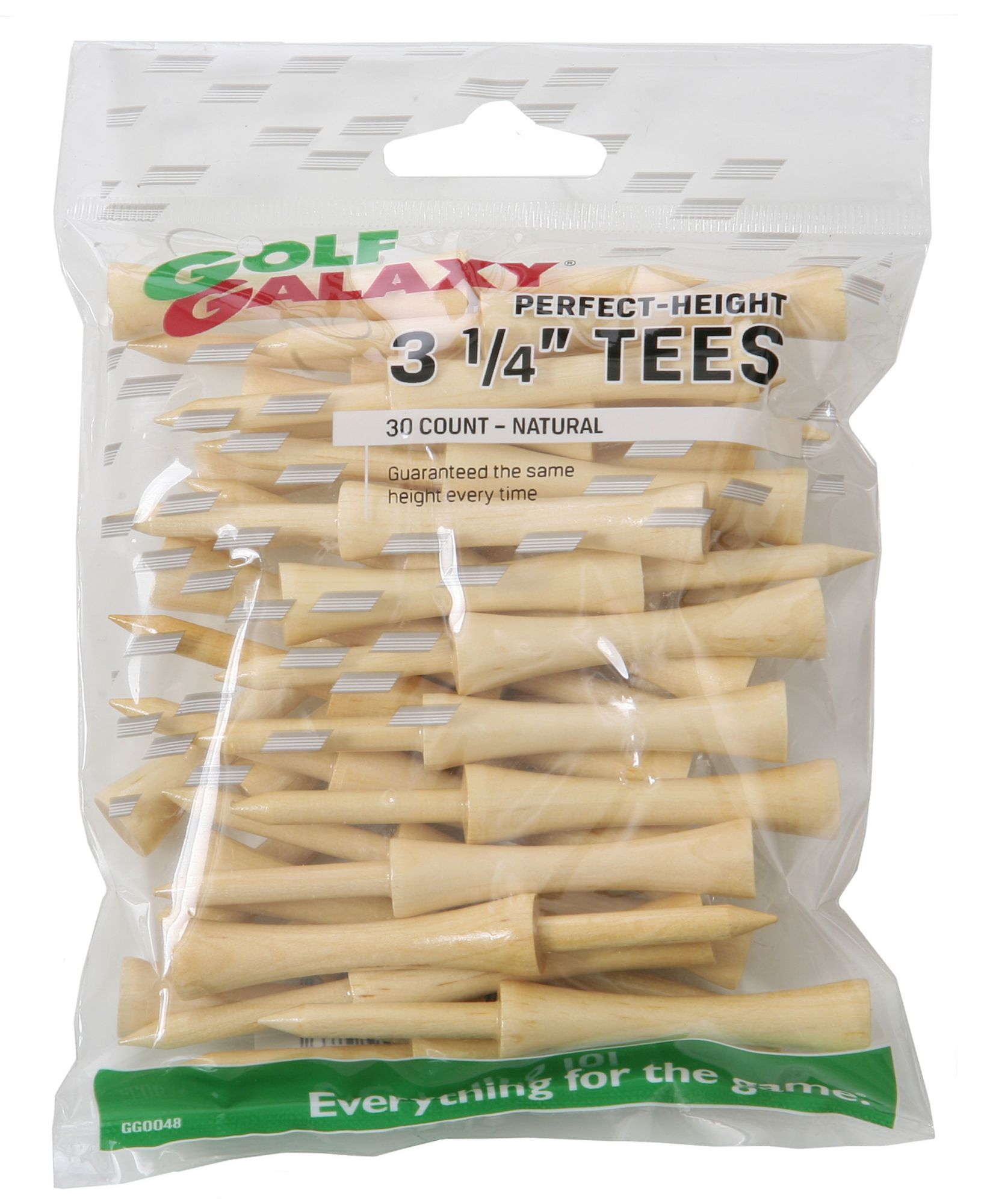 "Golf Galaxy 3 1/4"" Perfect Height Natural Golf Tees - 30 Count"