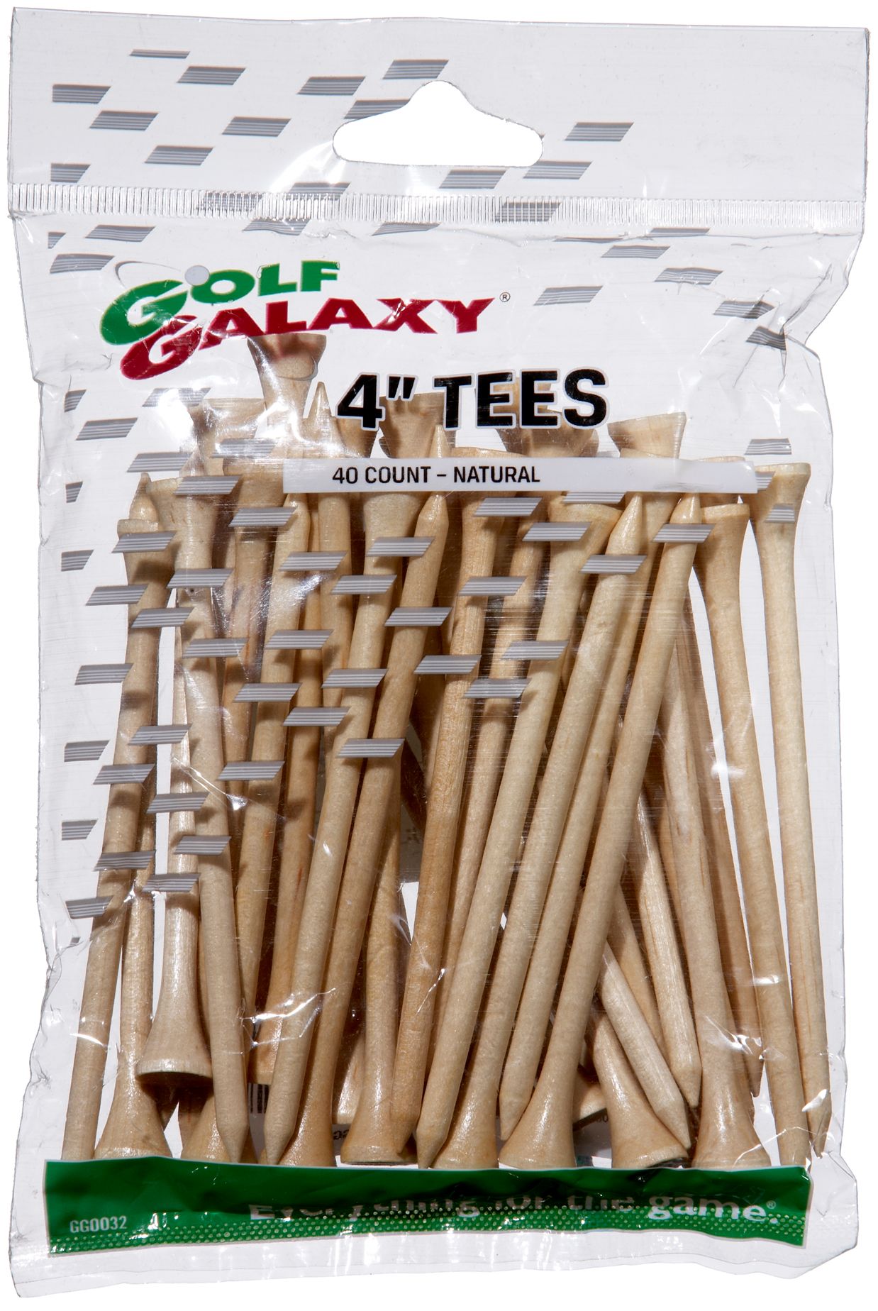 "Golf Galaxy 4"" Pro Length Natural Wood Golf Tees - 40 count"