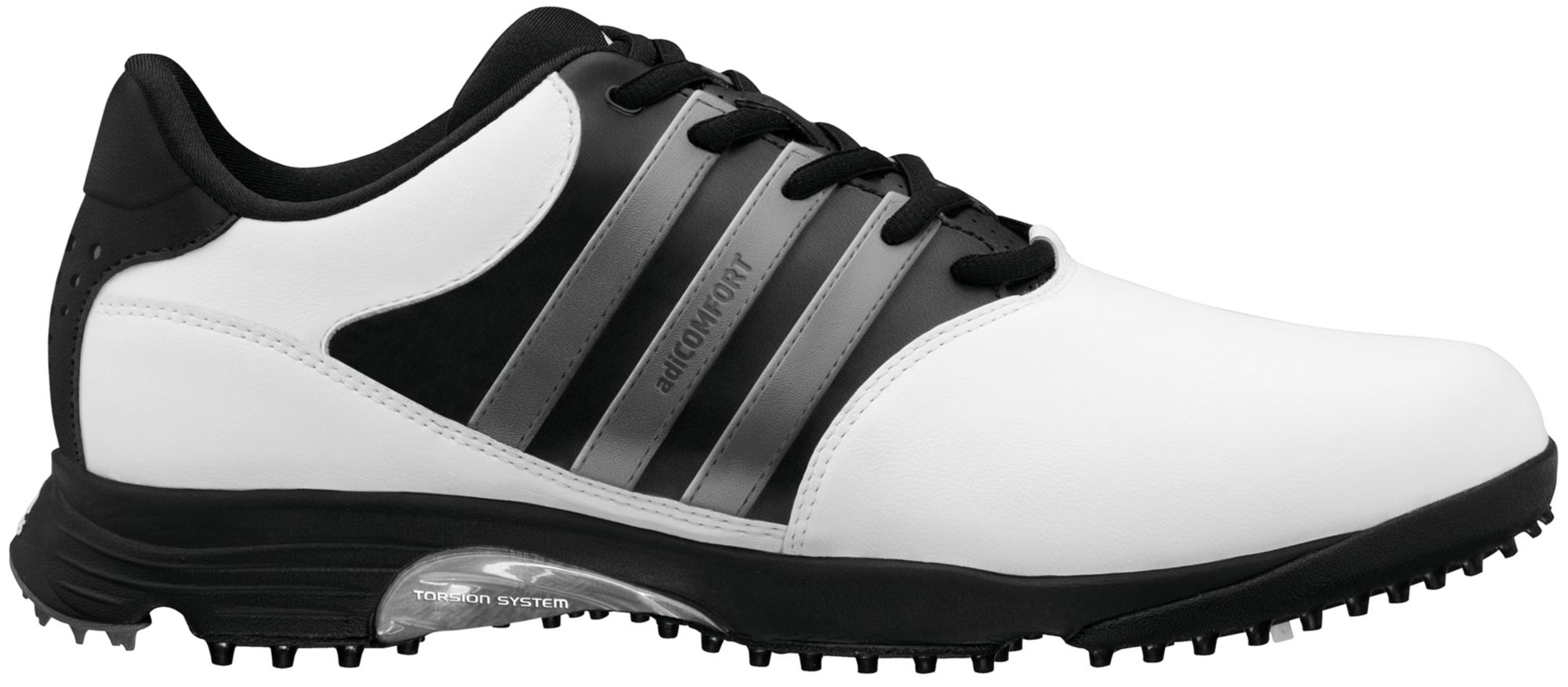 adidas Men's adiCOMFORT Golf Shoes - White/Black/Silver