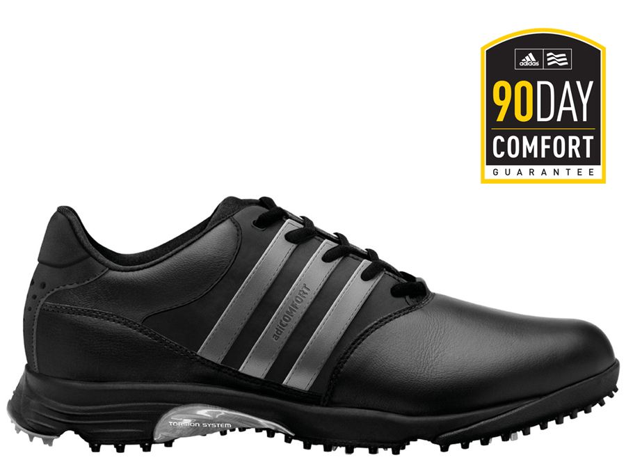 adidas Men's adiCOMFORT Golf Shoes - Black/Black/Silver