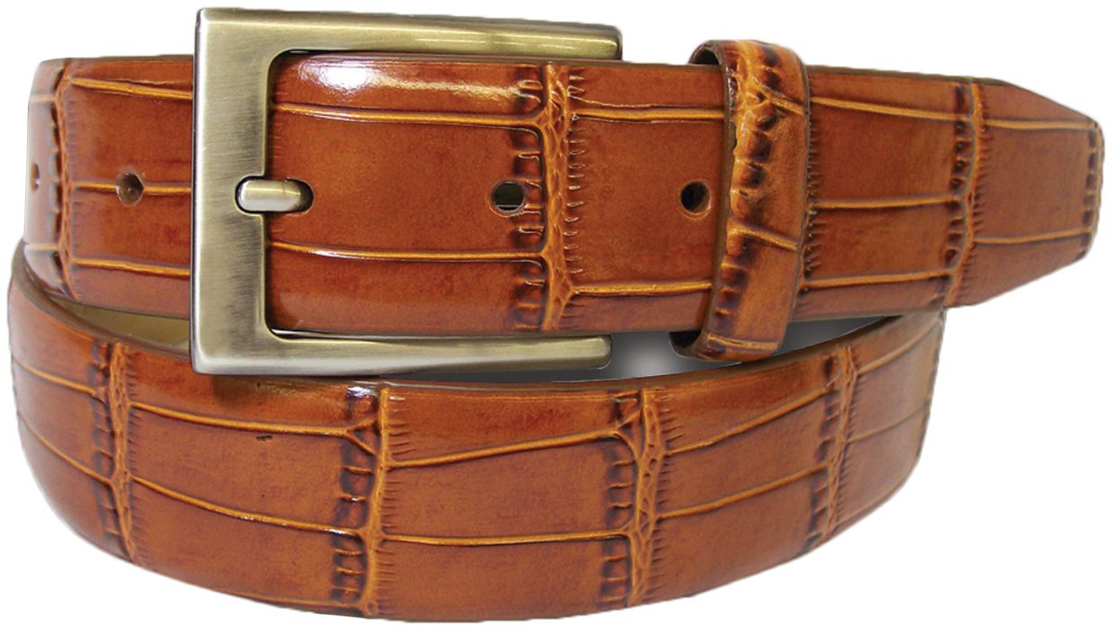 PGA Tour Men's Crocodile Print Belt