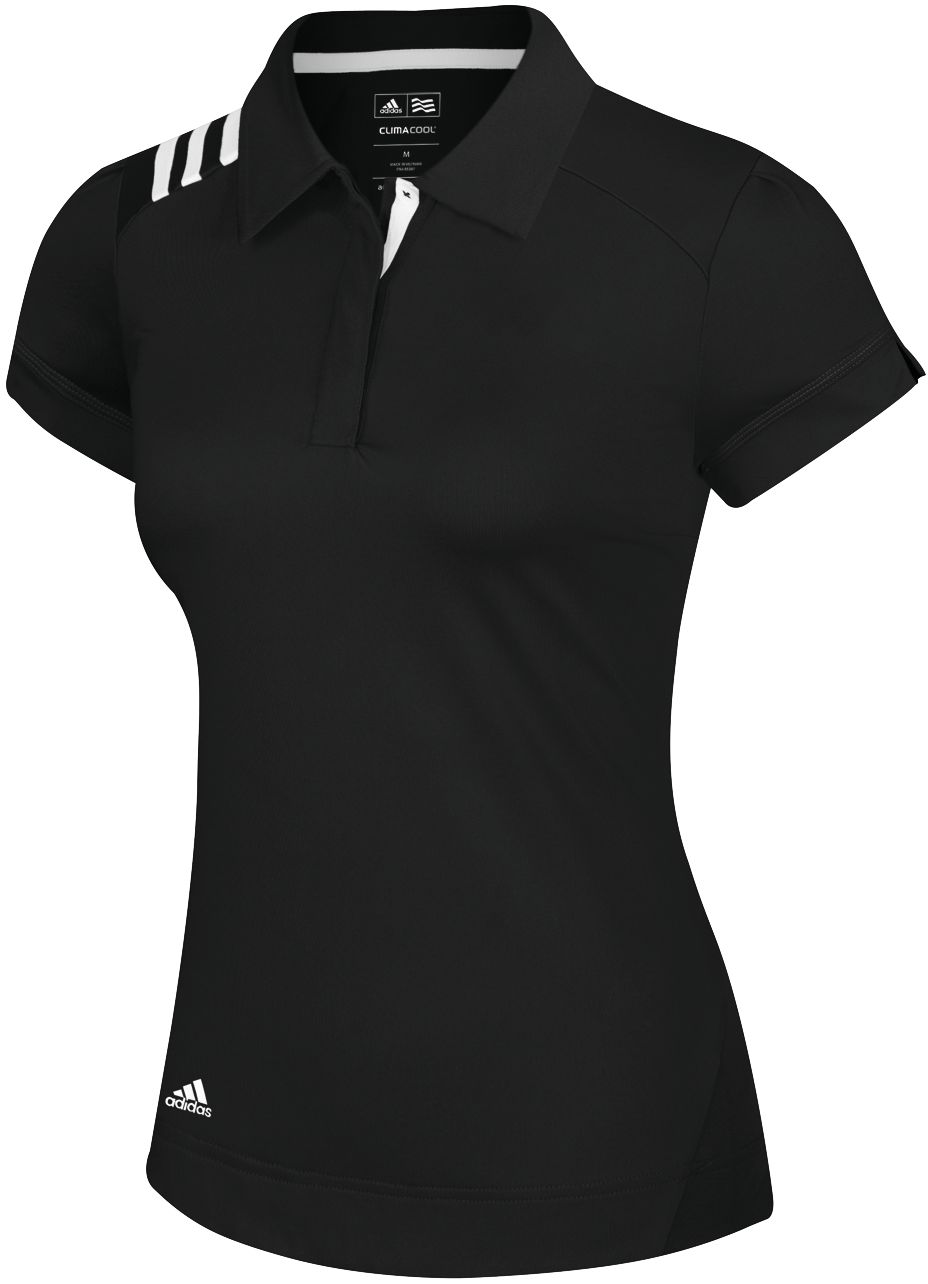 adidas Women's ClimaCool 3-Stripes Jersey Short Sleeve Polo<br />
