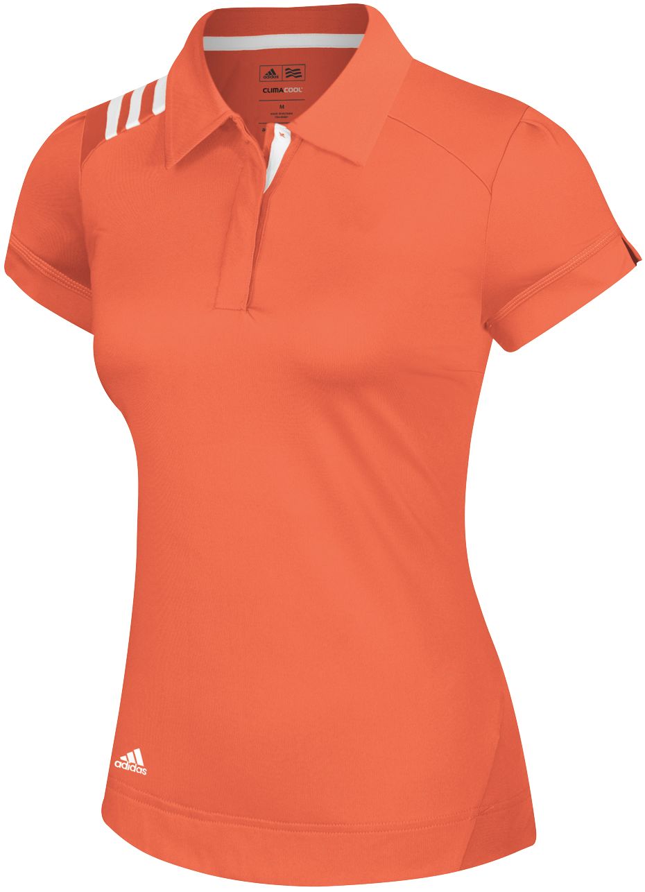 adidas Women's ClimaCool 3-Stripes Jersey Short Sleeve Polo