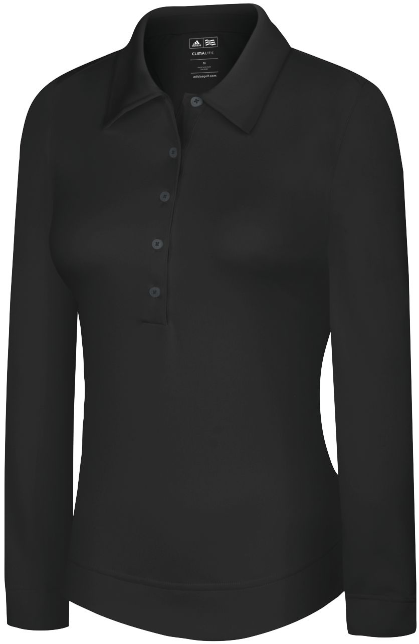 adidas Women's ClimaLite Warm Button Cuff Long Sleeve Polo