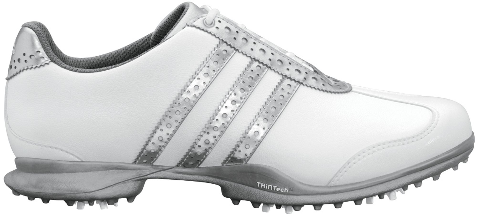 adidas Women's Driver Val S Golf Shoe - White/Metallic Silver