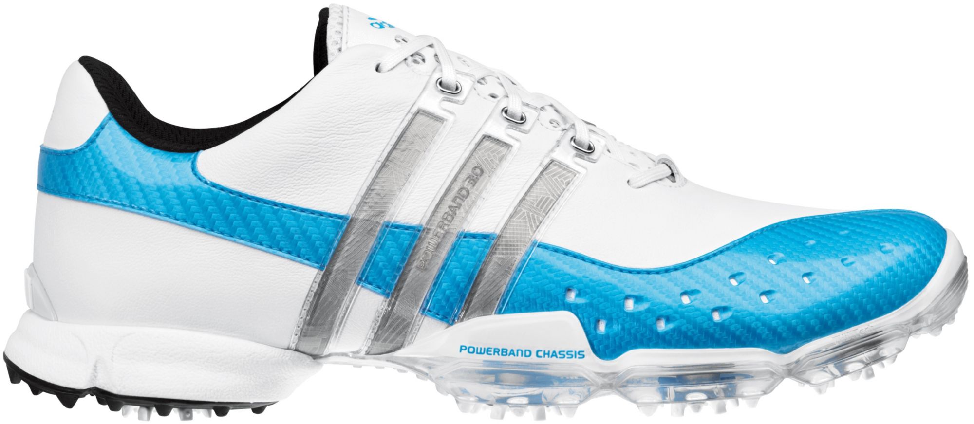 adidas Men's Powerband 3.0 Golf Shoe - White/ Blue