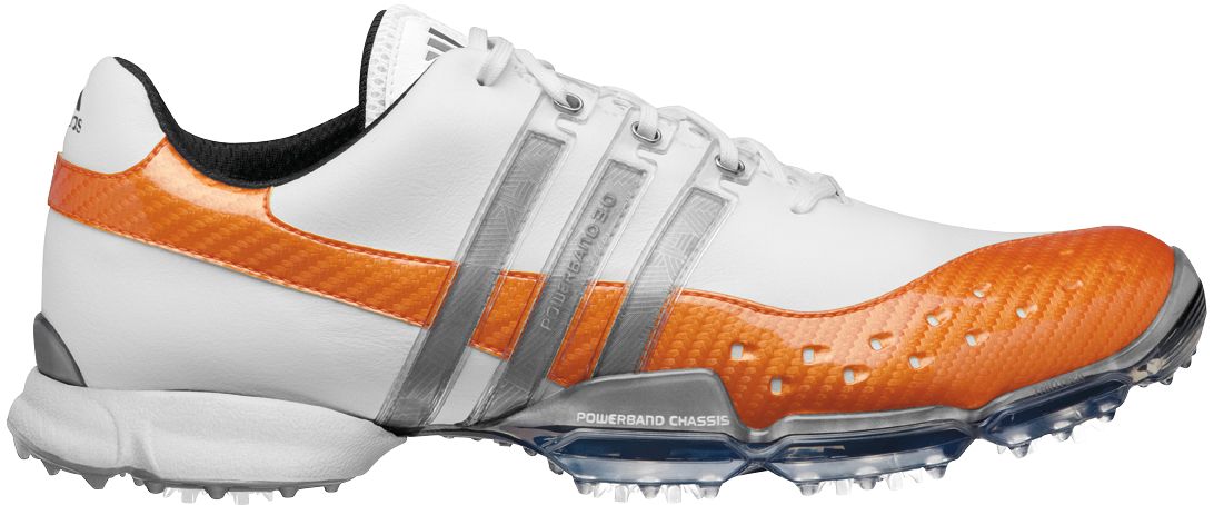 adidas Men's Powerband 3.0 Golf Shoe - White/ Orange