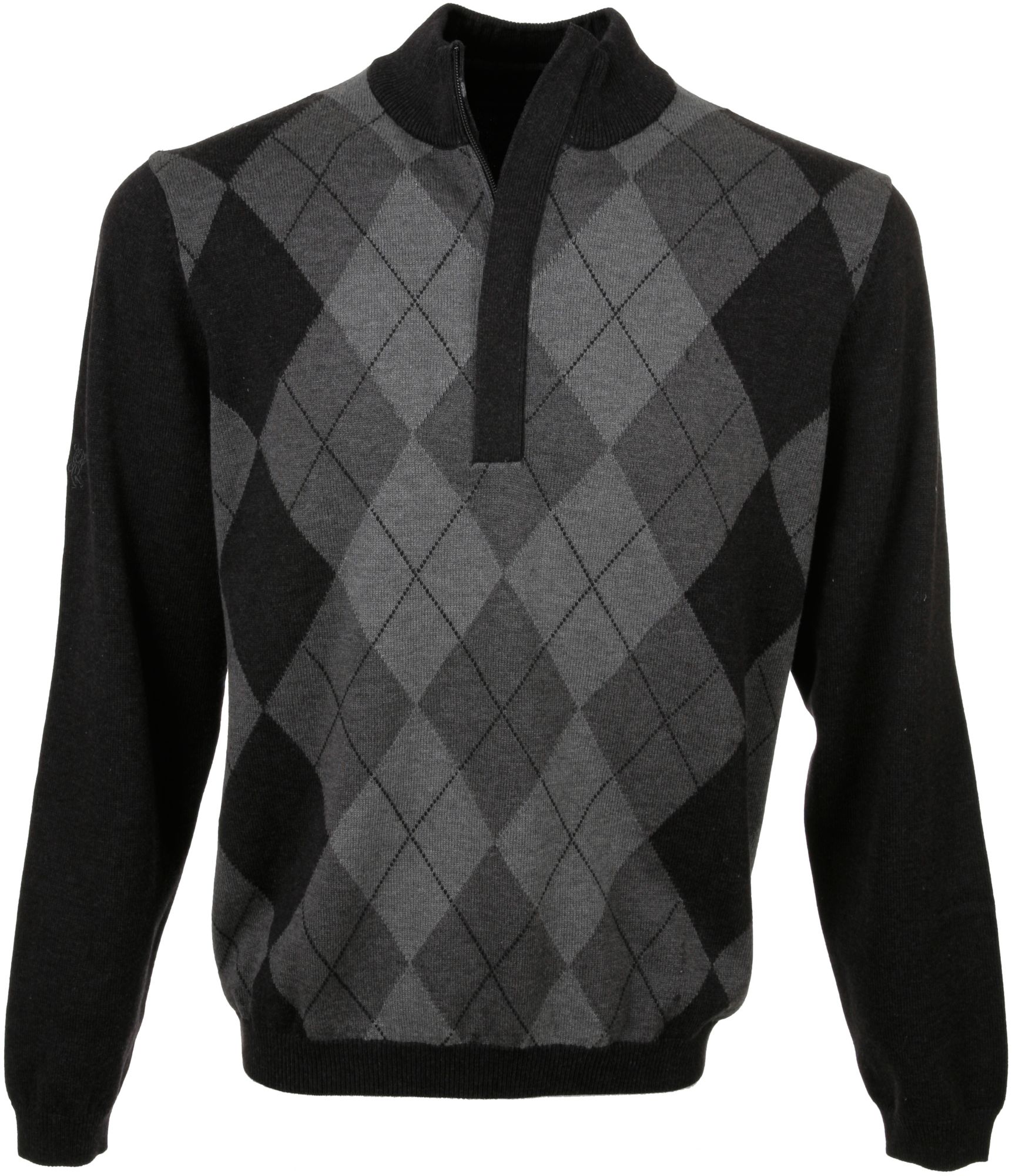 Ashworth Men's Argyle &frac14; Zip Long Sleeve Sweater