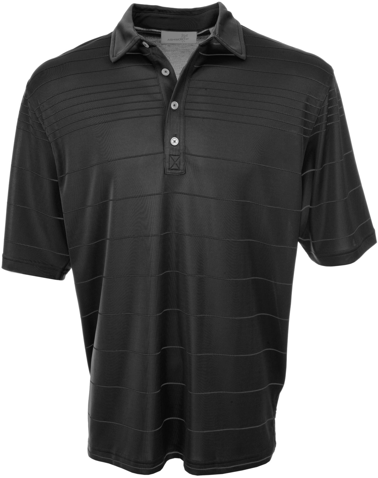 Ashworth Men's Engineered Stripe Short Sleeve Polo