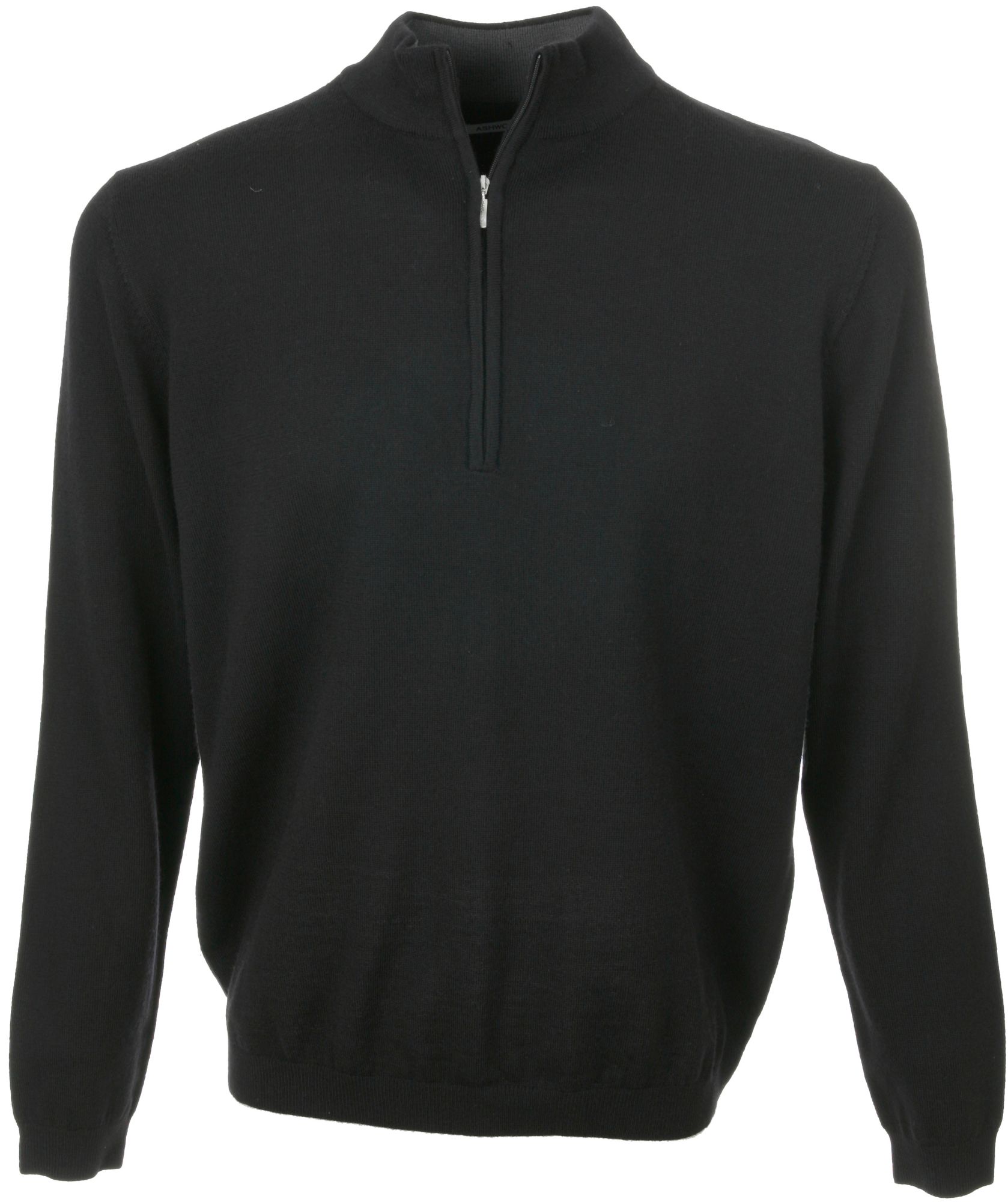 Ashworth Men's Wool &frac14; Zip Long Sleeve Sweater