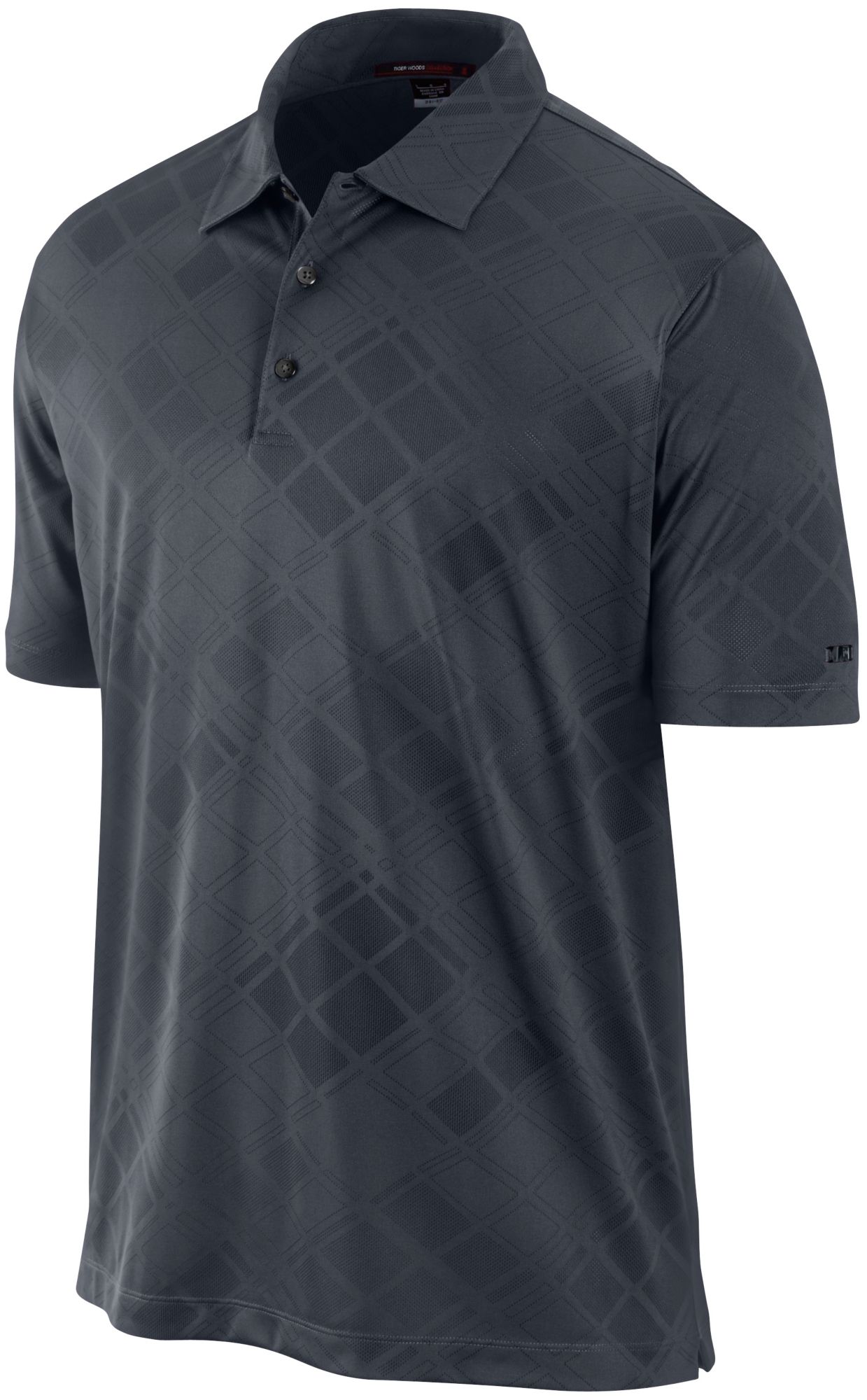 Nike Men's Dri-FIT Engineered 1972 Mesh Plaid Short Sleeve Polo