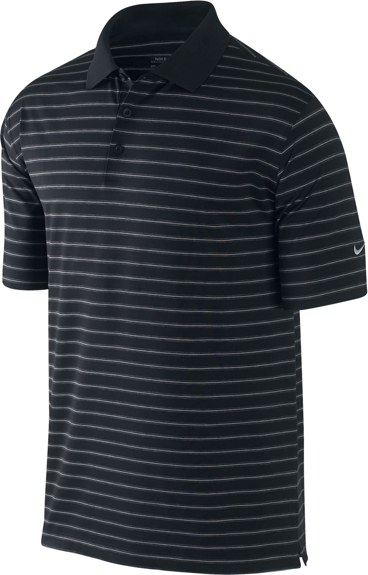 Nike Men's UV Heather Stripe Short Sleeve Polo