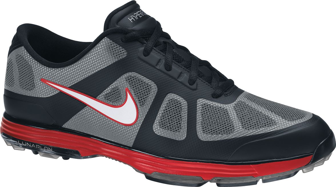Nike Men's Lunar Ascend Golf Shoe - Cool Grey/White/Black/Action Red