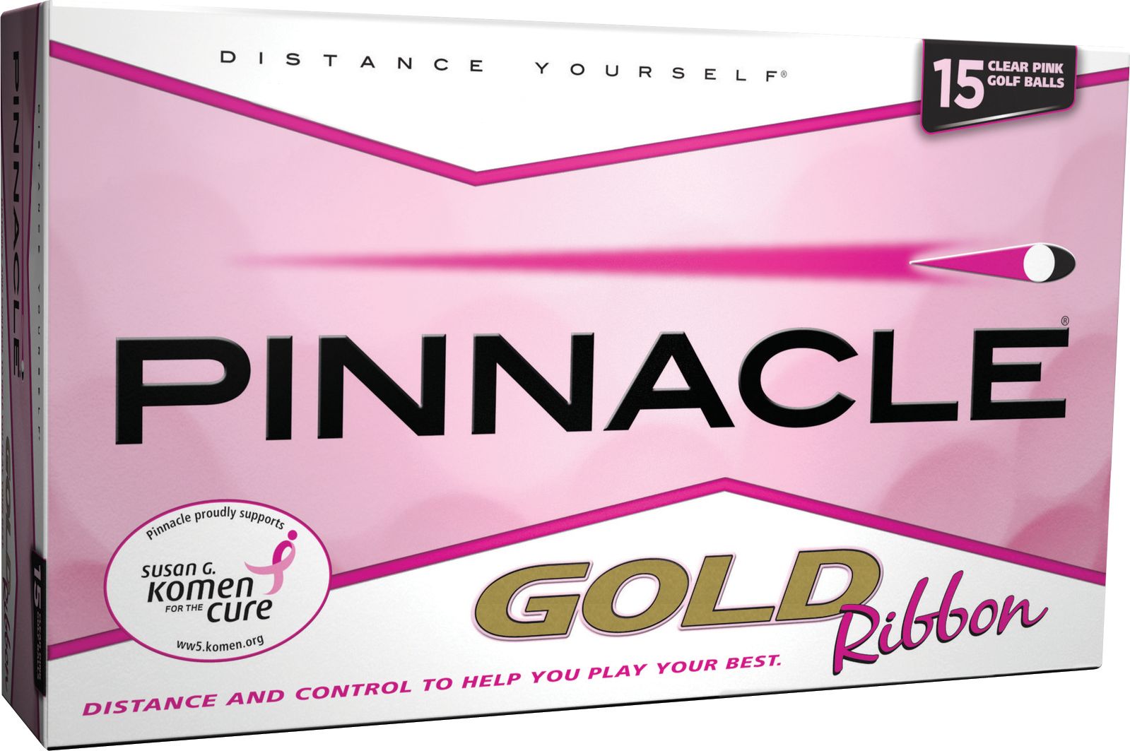 Pinnacle Women's Gold Ribbon Golf Balls - 15 pack (Pink)