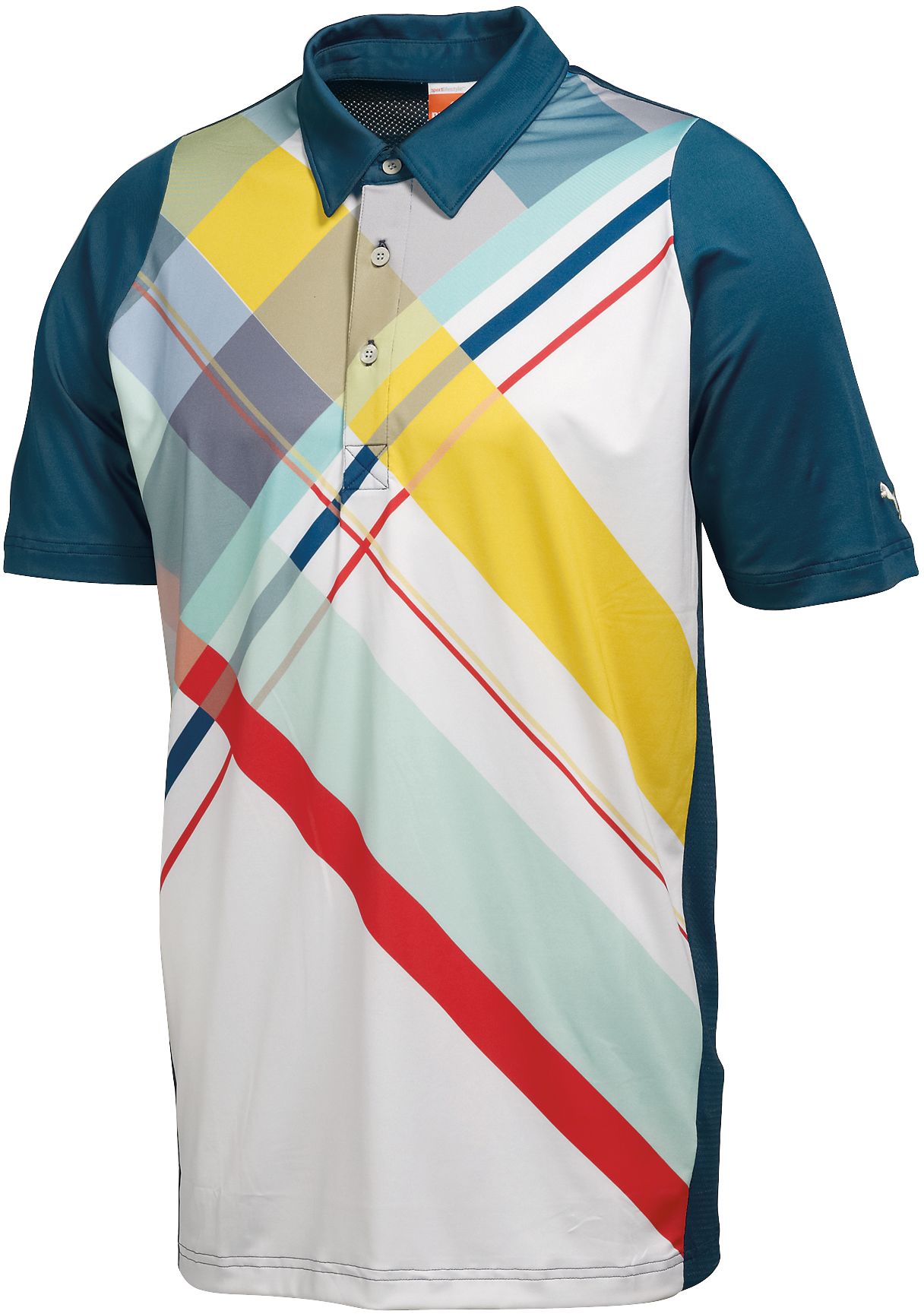 PUMA Men's Duo-Swing Graphic Short Sleeve Polo