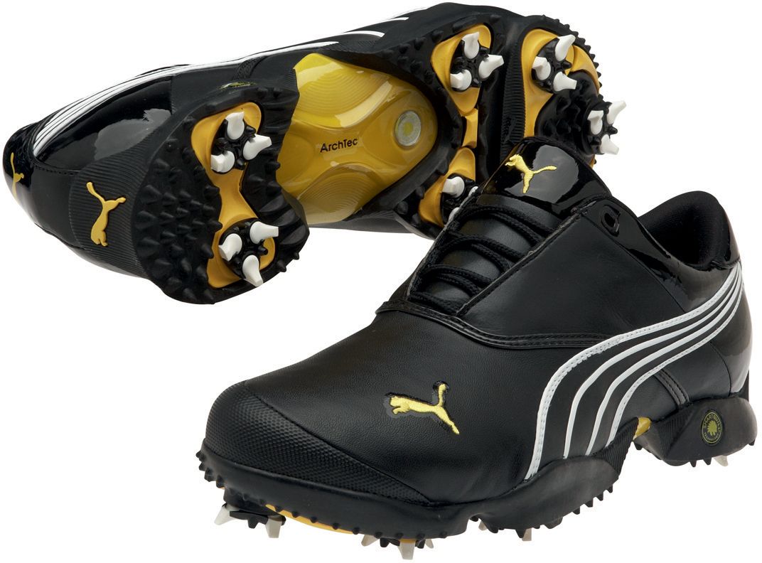 PUMA Men's Jigg Golf Shoe - Black/White/Cyber Yellow