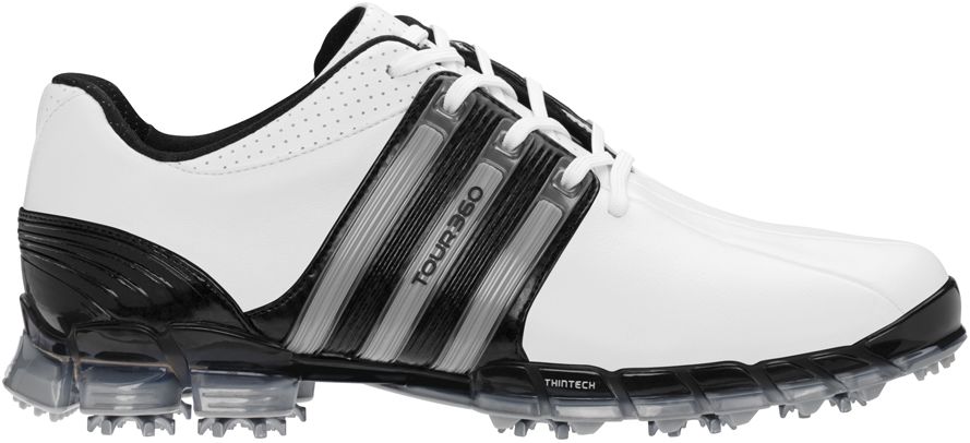 adidas Men's TOUR360 ATV Golf Shoe - White/Black/Silver