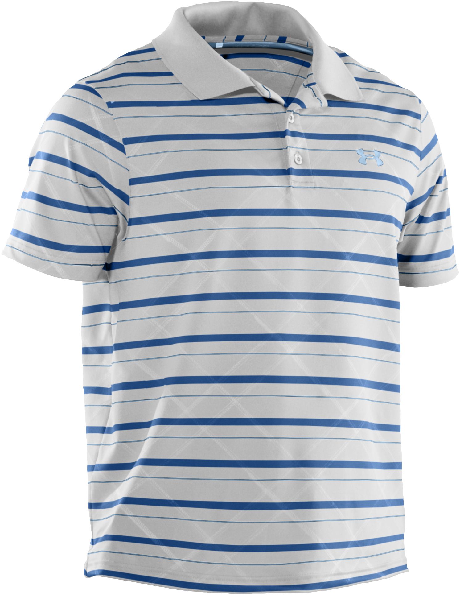 Under Armour Men's Regular Embossed Stripe Short Sleeve Polo