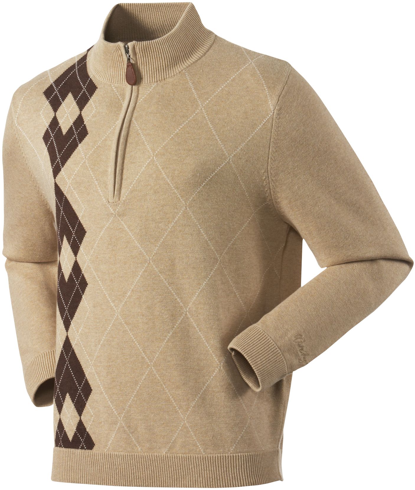 Walter Hagen Men's Schaffer &frac14; Zip Long Sleeve Sweater