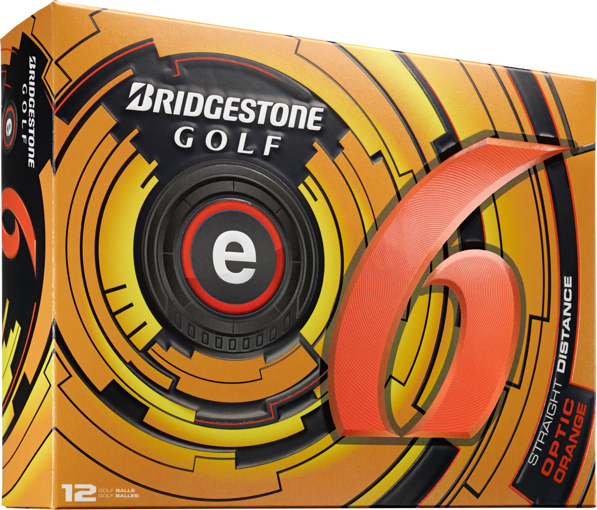 Bridgestone e6 Straight Distance Orange Golf Balls - 12 pack