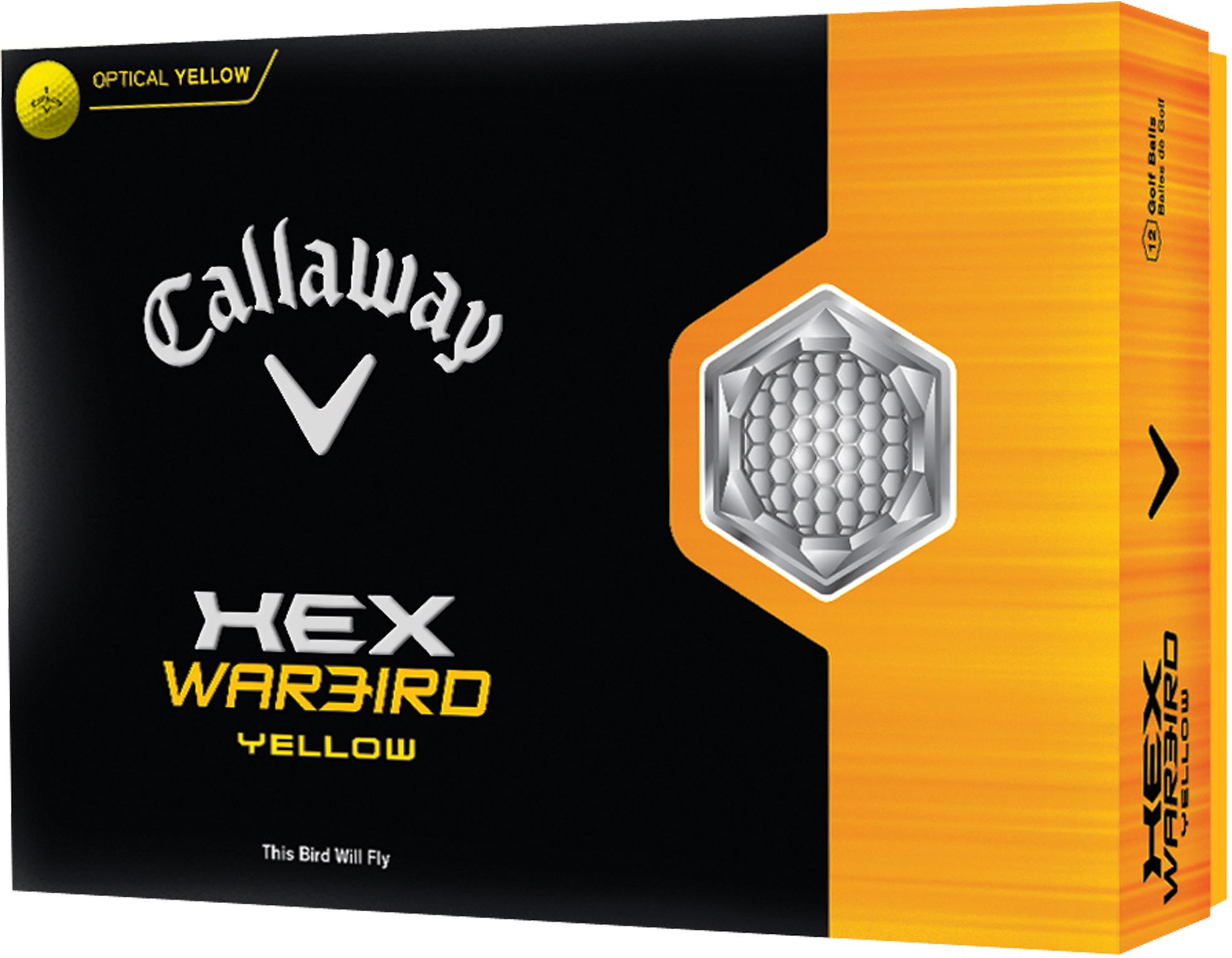 Callaway HEX Warbird Yellow Golf Balls - 12 pack