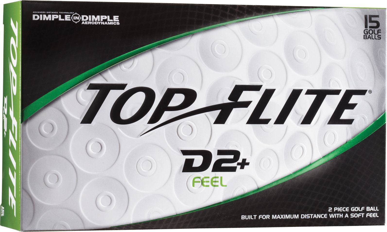 Top Flite D2+ Feel Golf Balls - 15 pack