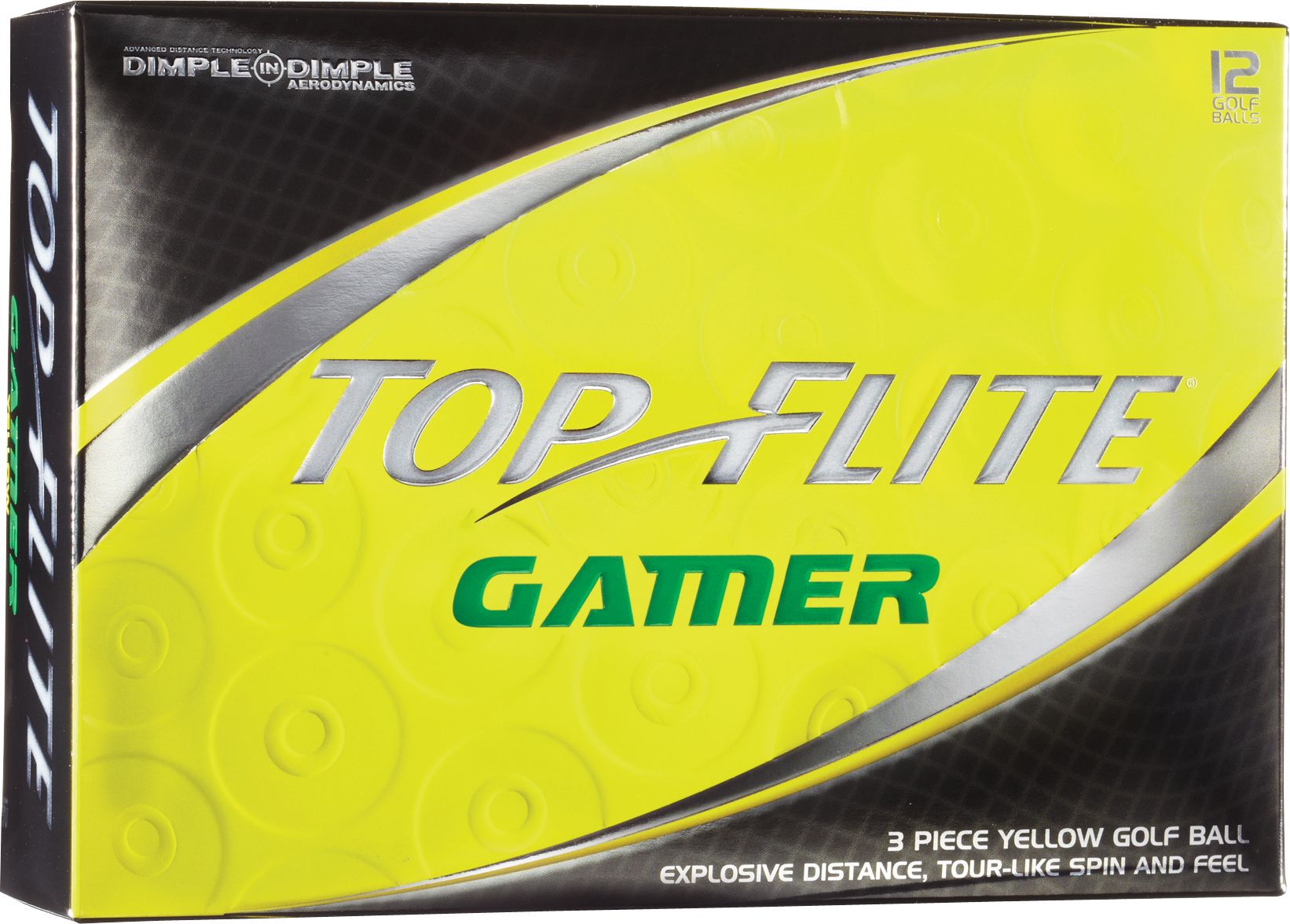 Top Flite Gamer Yellow Golf Balls - 12 pack