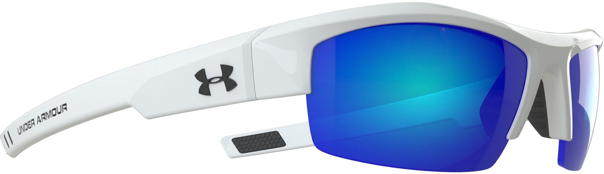 Under Armour Igniter Sunglasses with Blue Multiflection - White