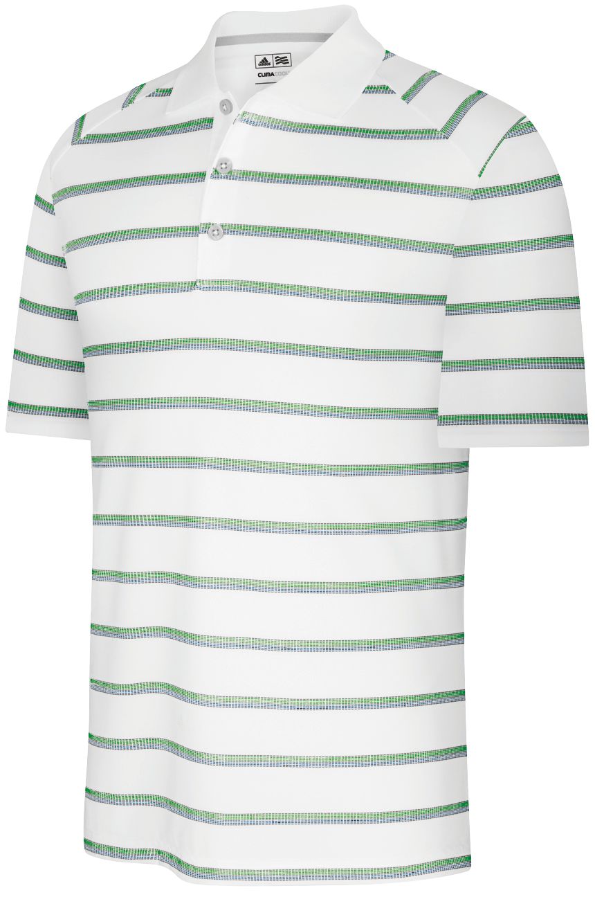 adidas Men's ClimaCool Jacquard Stripe Short Sleeve Polo