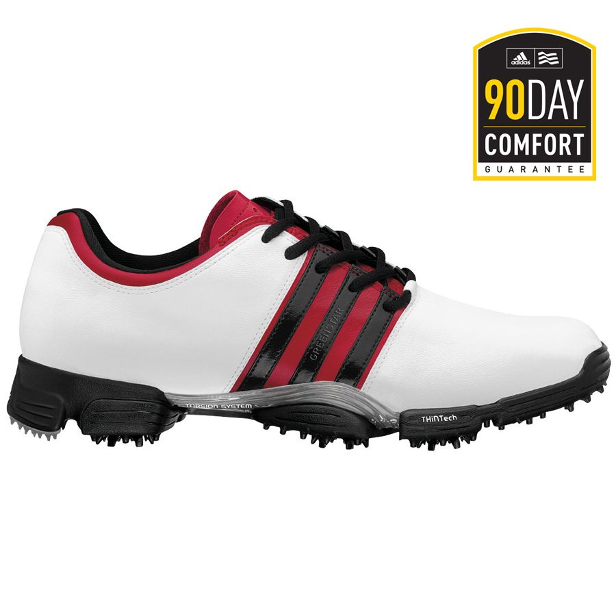 adidas Men's Greenstar Golf Shoes - White/Red/Black