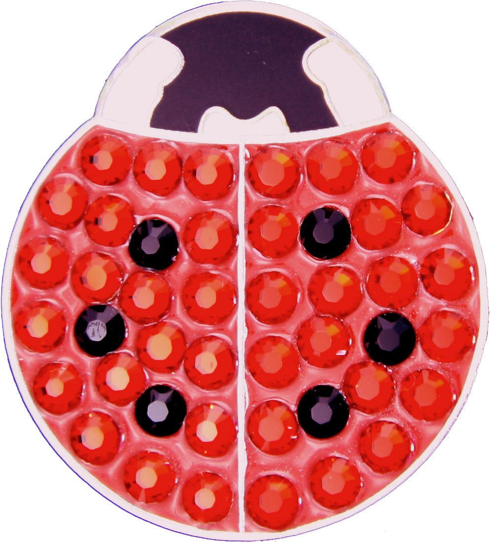 Bella Women's Lady Bug Crystal Hat Clip Ball Marker