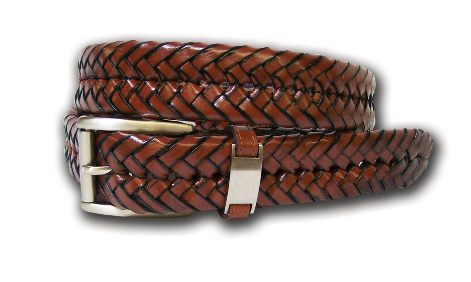 PGA Tour Men's Leather Woven Belt