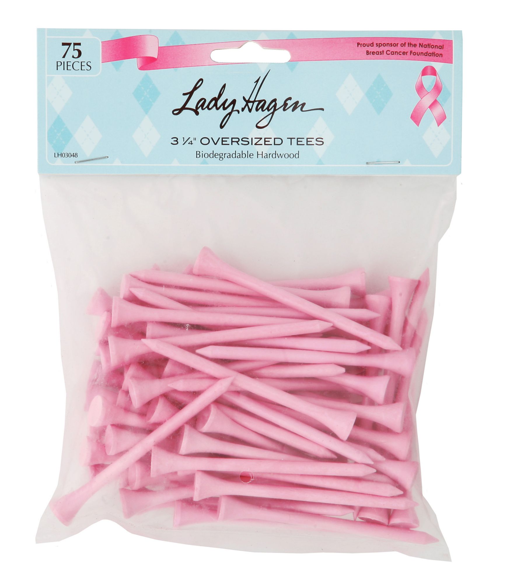 Lady Hagen Pink 75 Pack 3 1/4" Tees