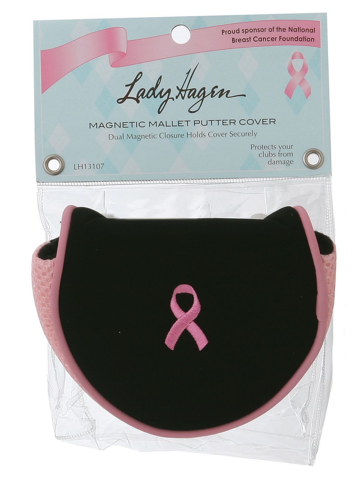 Lady Hagen Womens Pink Ribbon Magentic Mallet Cover