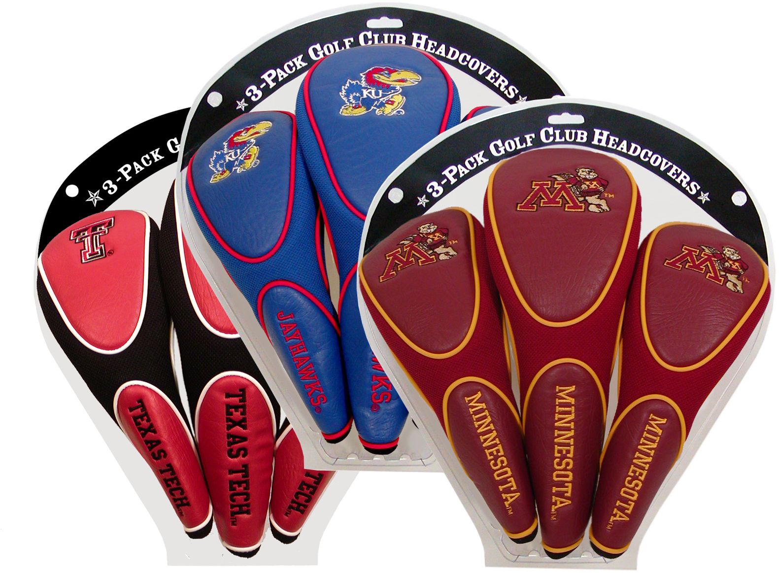 NCAA 3 Pack Zippered Headcovers