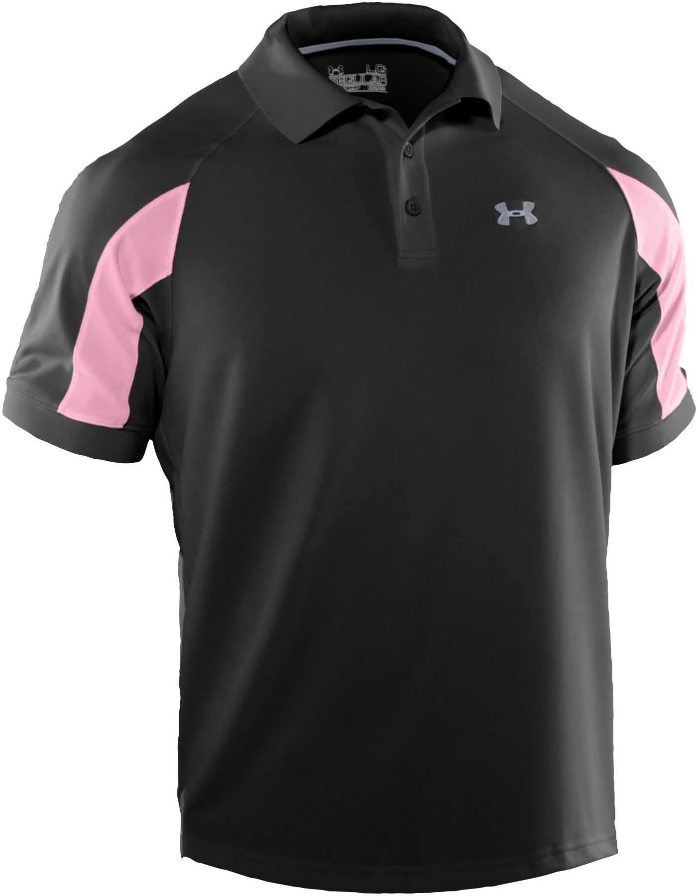 Under Armour Men's Power In Pink Colorblock Polo