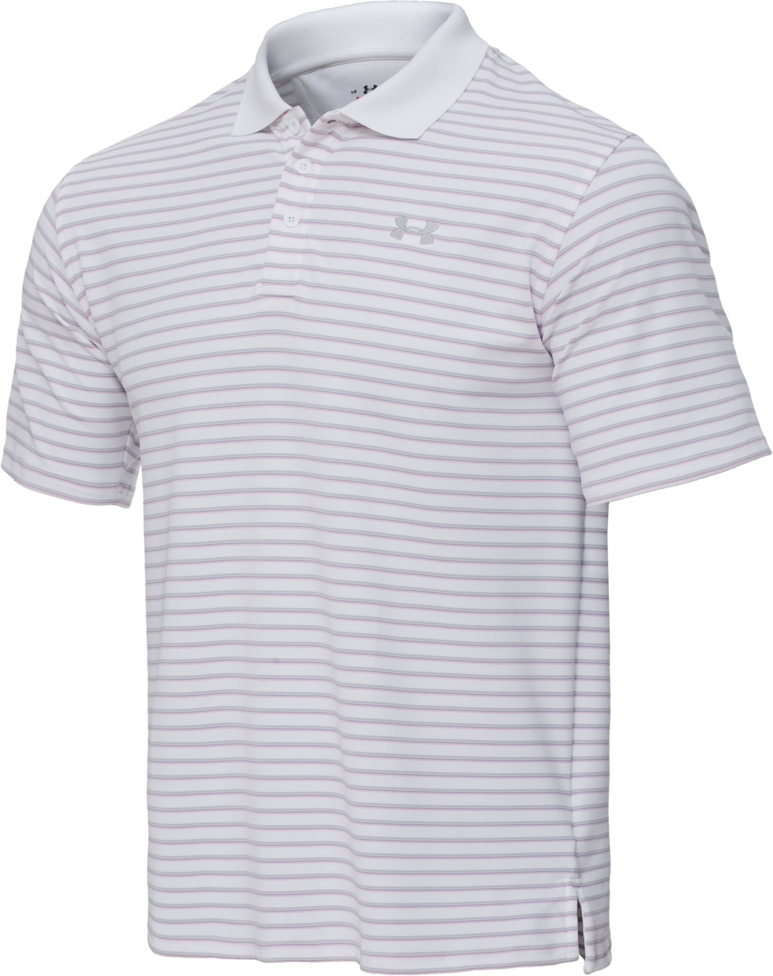 Under Armour Men's Power In Pink Stripe Polo
