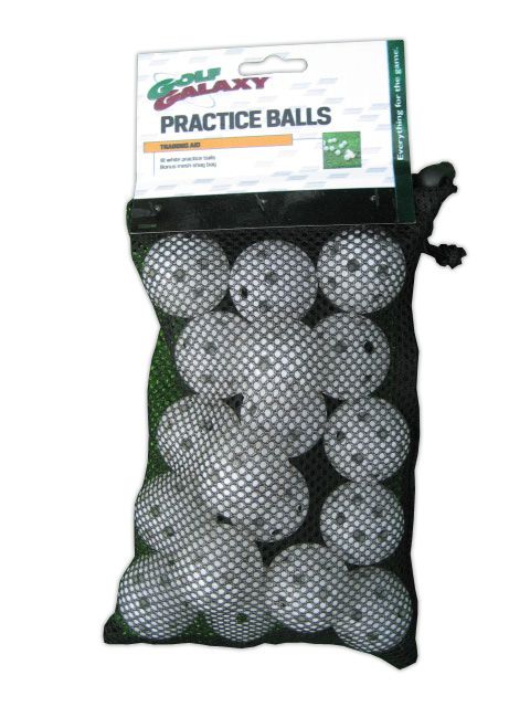 Golf Galaxy Practice Balls 18 - White - Holes